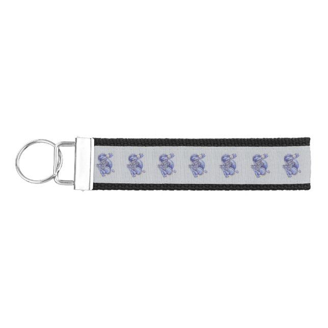 Blue Dragon Wrist Keychain (Keys on Left)