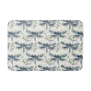 Blue Dragonflies Bath Mat