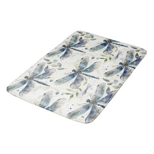 Blue Dragonflies Bath Mat