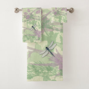 Blue Dragonflies Bath Towels