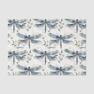 Blue Dragonflies Bridal Shower Tissue Paper