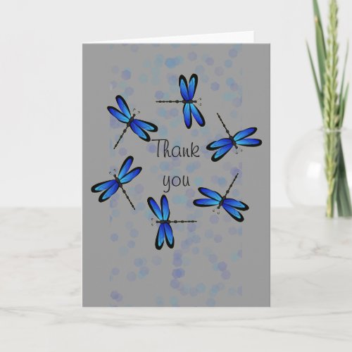 blue dragonflies II Thank You Card