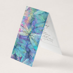 Blue Dragonflies Journey Bookmark Business Card