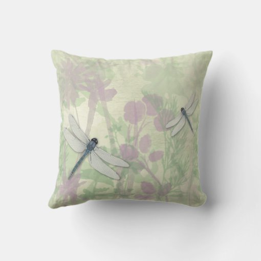 Blue Dragonflies Outdoor Pillow Zazzle