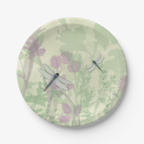 Blue Dragonflies Paper Plates