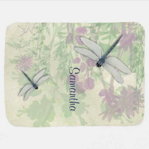 Blue Dragonfly Baby Blanket Zazzle