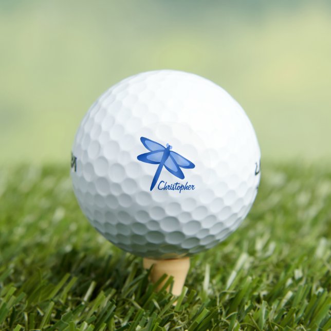 Blue Dragonfly Design Golf Balls (Insitu Tee)