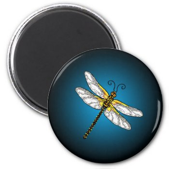 Blue Dragonfly Dragonflies Magnet by AutumnRoseMDS at Zazzle