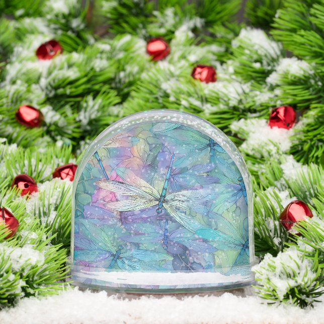 Blue Dragonfly Dreams Snow Globe (Christmas)