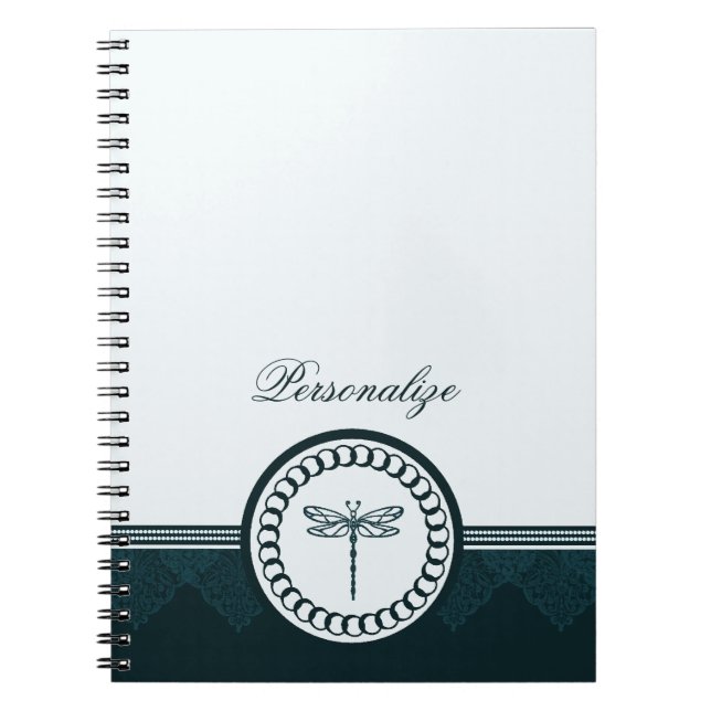 Blue Dragonfly Emblem Notebook (Front)