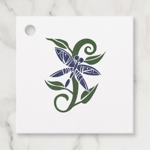 Blue Dragonfly Favor Tags