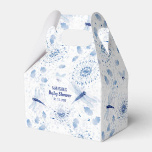 Blue Dragonfly Floral Favor Boxes