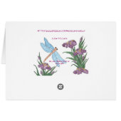 Blue Dragonfly Fly By Cards (Back Horizontal)
