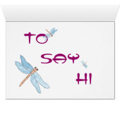Blue Dragonfly Fly By Cards (Inside Horizontal (Bottom))