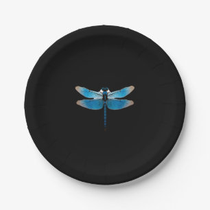 Blue Dragonfly - Insect Wildlife Animal Lover Ento Paper Plates