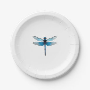 Blue Dragonfly - Insect Wildlife Animal Lover Ento Paper Plates