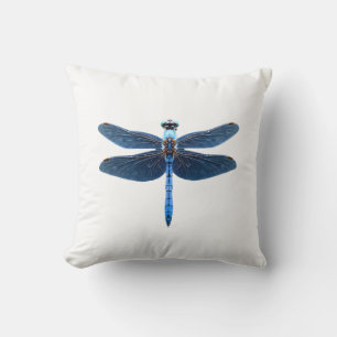 Blue Dragonfly - Insect Wildlife Animal Lover Ento Throw Pillow