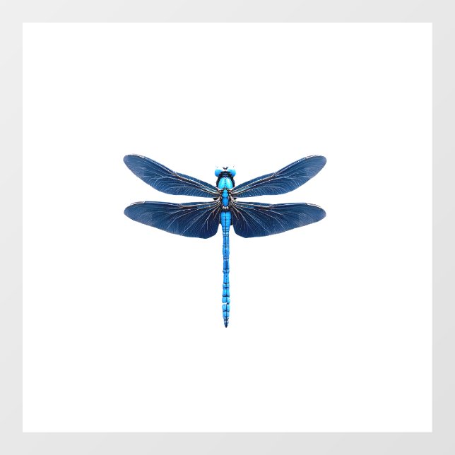 Blue Dragonfly - Insect Wildlife Animal Lover Ento Window Cling (Sheet)