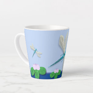 Blue Dragonfly Latte Mug