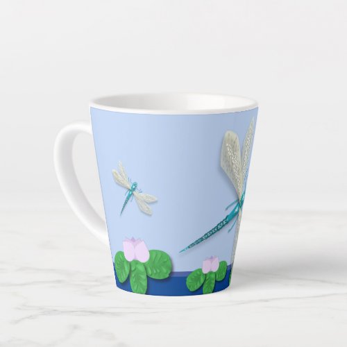 Blue Dragonfly   Latte Mug