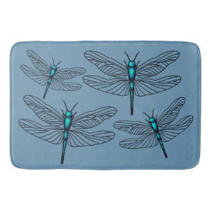 Blue Dragonfly Lg Bath Mat
