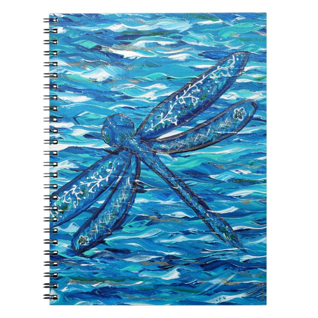 Blue Dragonfly Painting Notebook (Front)