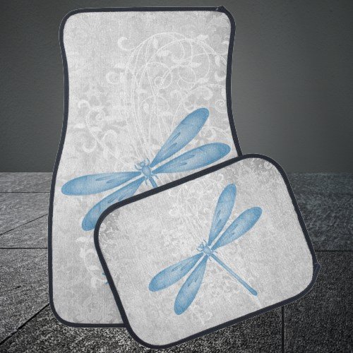 Blue Dragonfly Personalized Car Mats