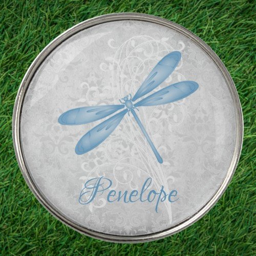 Blue Dragonfly Personalized Golf Ball Marker