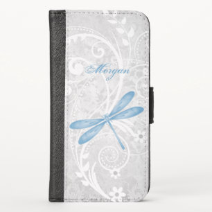 Blue Dragonfly Personalized iPhone Wallet Case