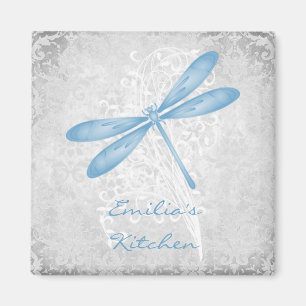 Blue Dragonfly Personalized Magnet
