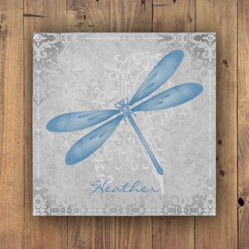 Blue Dragonfly Personalized Paperweight