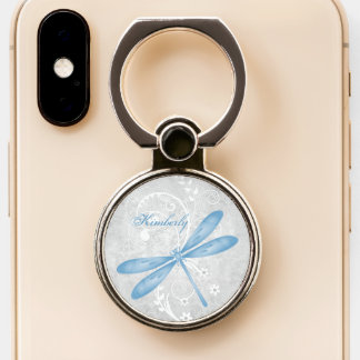Blue Dragonfly Personalized Phone Ring Stand