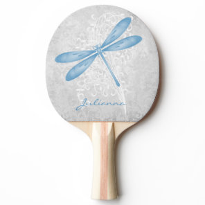Blue Dragonfly Personalized Ping Pong Paddle