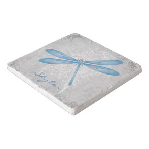 Blue Dragonfly Personalized Trivet