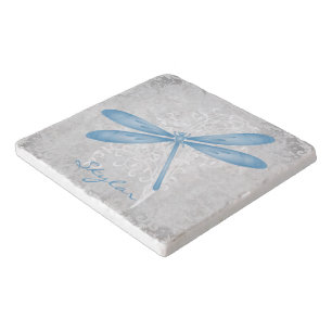 Blue Dragonfly Personalized Trivet