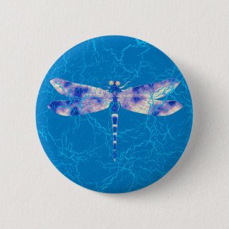 Blue Dragonfly Pinback Button
