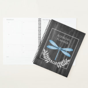 Blue Dragonfly Rustic Planner