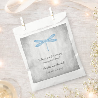 Blue Dragonfly Wedding Favor Bags