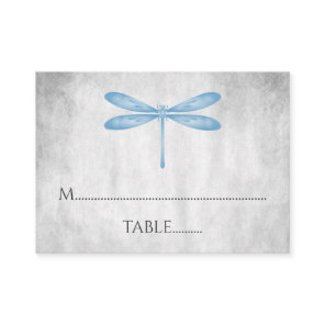 Blue Dragonfly Wedding Place Cards