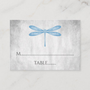 Blue Dragonfly Wedding Place Cards