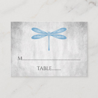 Blue Dragonfly Wedding Place Cards