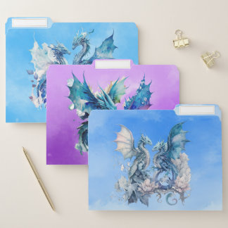 Blue Dragons File Folders