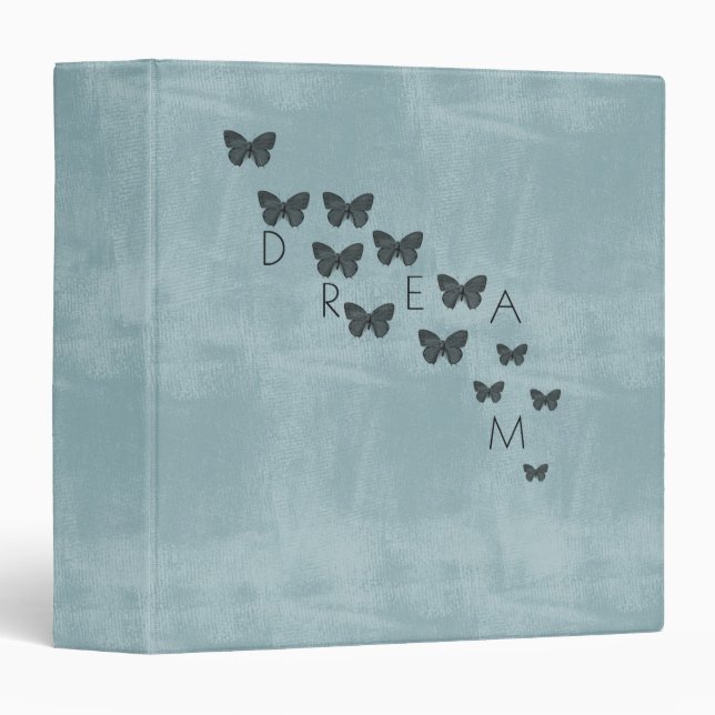 Blue Dream Butterflies 3 Ring Binder (Front/Spine)