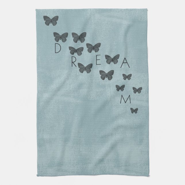 Blue Dream Butterflies Towel (Vertical)