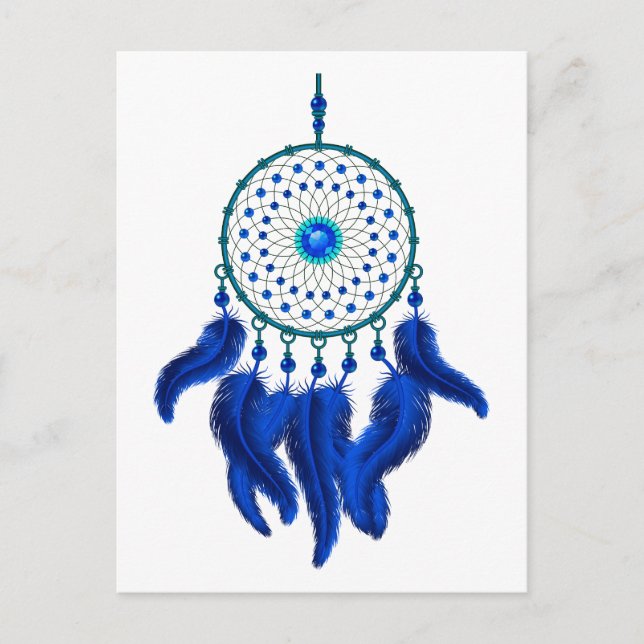 Blue Dream Catcher Postcard (Front)