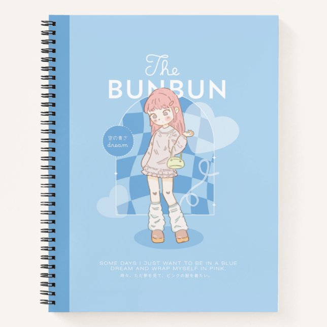 Blue Dream Pink  Notebook (Front)