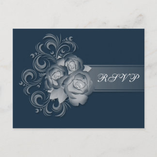Blue Dream RSVP insert Invitation Postcard