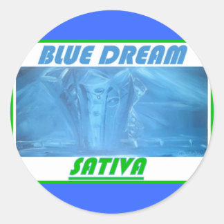 BLUE DREAM SATIVA CLASSIC ROUND STICKER