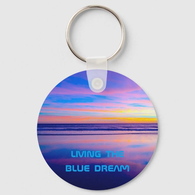 Blue Dream Sunset Santa Monica Keychain (Front)