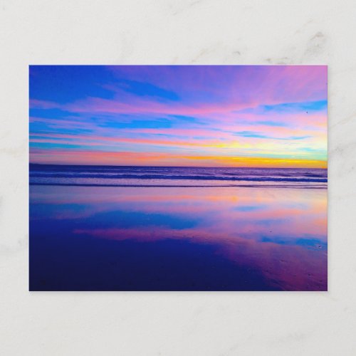 Blue Dream Sunset Santa Monica Postcard